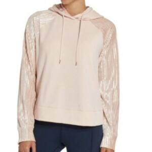 Calia by Carrie Underwood Blush Pink Pullover w/ Velvet Sleeves